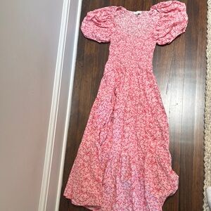 Moon River Pink Ruffled Tiered Sundress